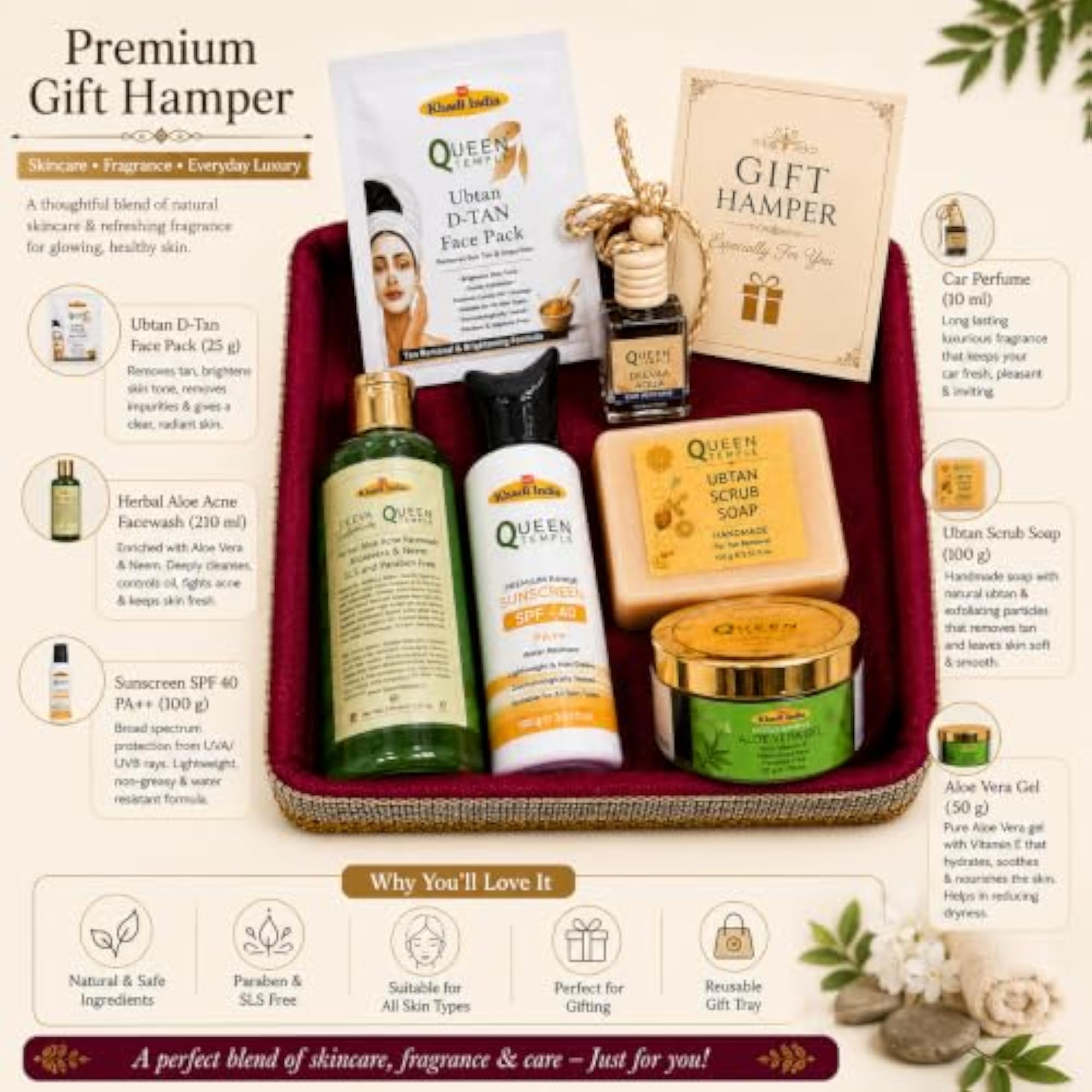 Khadi India Skin Care Gift Hamper for Men & Women
